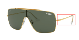Original Ray-Ban RB3697 Wings II Bügel, Farbe 9050 · Gold