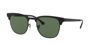 Original Ray-Ban RB3716 Clubmaster Metal Bügel, Farbe 186 · Schwarz/schwarz matt