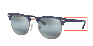 Original Ray-Ban RB3716 Clubmaster Metal Bügel, Farbe 9160 · Matt blau dunkel auf kupfer