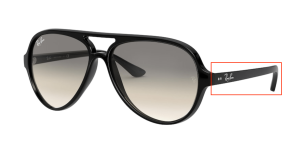Original Ray-Ban RB4125 Cats Bügel, Farbe 601 · Schwarz