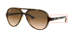 Original Ray-Ban RB4125 Cats Bügel, Farbe 710 · Havanna hell