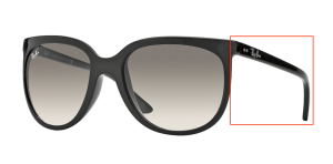Original Ray-Ban RB4126 Cats Bügel, Farbe 601 · Schwarz