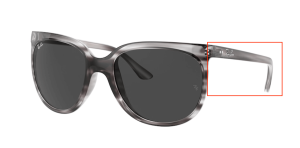 Original Ray-Ban RB4126 Cats Bügel, Farbe 6430 · Stripped grau Havanna