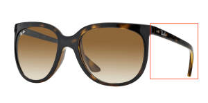 Original Ray-Ban RB4126 Cats Bügel, Farbe 710 · Havanna hell