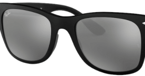 Originalgläser Ray-Ban RB4195 Wayfarer Liteforce, Farbe 88 · Grau silber verspiegelt · Kunststoff