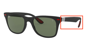 Original Ray-Ban RB4195 M Bügel, Farbe F602 · Ferrari schwarz matt
