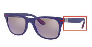 Original Ray-Ban RB4195 M Bügel, Farbe F604 · Matt blau dunkel
