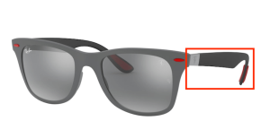 Original Ray-Ban RB4195 M Bügel, Farbe F605 · Grau matt
