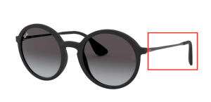 Original Ray-Ban RB4222 Bügel, Farbe 622 · Rubber schwarz
