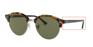 Original Ray-Ban RB4246 Clubround Bügel, Farbe 1157 · Gesprenkelt schwarz Havanna