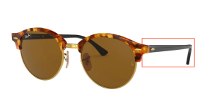 Original Ray-Ban RB4246 Clubround Bügel, Farbe 1160 · Gesprenkelt braun Havanna