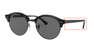 Original Ray-Ban RB4246 Clubround Bügel, Farbe 1305 · Wrinkled schwarz auf schwarz