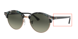 Original Ray-Ban RB4246 Clubround Bügel, Farbe 1255 · Gesprenkelt grau/grün