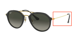 Original Ray-Ban RB4253 Bügel, Farbe 601 · Schwarz