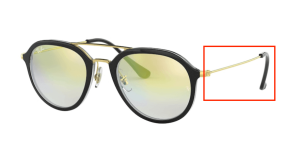 Original Ray-Ban RB4253 Bügel, Farbe 6052 · Oben schwarz auf transparent