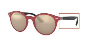 Original Ray-Ban RB4296 Bügel, Farbe 6345 · Rot sanding