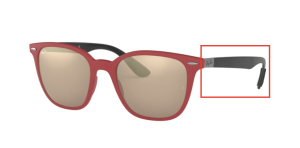 Original Ray-Ban RB4297 Bügel, Farbe 6345 · Rot sanding