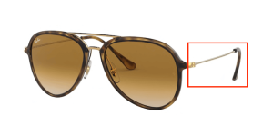 Original Ray-Ban RB4298 Bügel, Farbe 601 · Schwarz