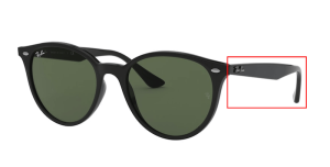 Original Ray-Ban RB4305 Bügel, Farbe 601 · Schwarz