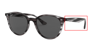 Original Ray-Ban RB4305 Bügel, Farbe 6430 · Gestreift grau Havanna