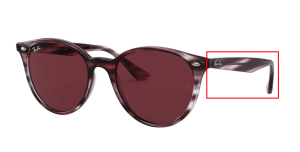 Original Ray-Ban RB4305 Bügel, Farbe 6431 · Gestreift bordeaux Havanna