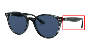Original Ray-Ban RB4305 Bügel, Farbe 6432 · Stripped blau Havanna