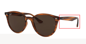 Original Ray-Ban RB4305 Bügel, Farbe 820 · Stripped rot Havanna