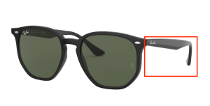 Original Ray-Ban RB4306 Bügel, Farbe 601 · Schwarz