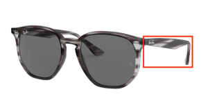 Original Ray-Ban RB4306 Bügel, Farbe 6430 · Gestreift grau Havanna