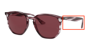 Original Ray-Ban RB4306 Bügel, Farbe 6431 · Gestreift bordeaux Havanna