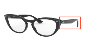 Original Ray-Ban RB4314V Sehbrillen NINA Bügel, Farbe 2000 · Schwarz glänzend