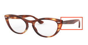 Original Ray-Ban RB4314V Sehbrillen NINA Bügel, Farbe 2144 · Gestreift Havanna