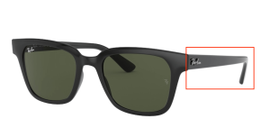 Original Ray-Ban RB4323 Bügel, Farbe 601 · Schwarz