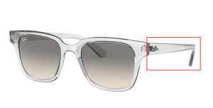 Original Ray-Ban RB4323 Bügel, Farbe 6447 · Transparent