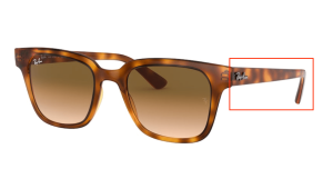 Original Ray-Ban RB4323 Bügel, Farbe 6475 · Gelb Havanna hell