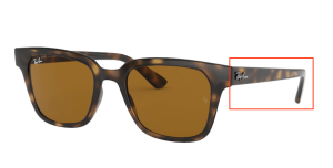 Original Ray-Ban RB4323 Bügel, Farbe 710 · Havanna hell