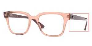 Original Ray-Ban RB4323V Sehbrillen Bügel, Farbe 5940 · Transparent braun hell