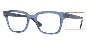 Original Ray-Ban RB4323V Sehbrillen Bügel, Farbe 5941 · Transparent blau