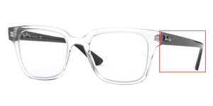 Original Ray-Ban RB4323V Sehbrillen Bügel, Farbe 5943 · Transparent