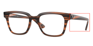 Original Ray-Ban RB4323V Sehbrillen Bügel, Farbe 5998 · Gestreift rot Havanna