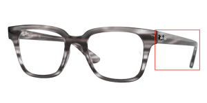 Original Ray-Ban RB4323V Sehbrillen Bügel, Farbe 5999 · Gestreift grau Havanna