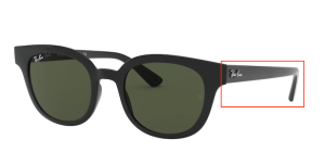 Original Ray-Ban RB4324 Bügel, Farbe 601 · Schwarz