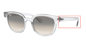 Original Ray-Ban RB4324 Bügel, Farbe 6447 · Transparent