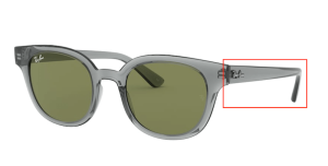 Original Ray-Ban RB4324 Bügel, Farbe 6450 · Transparent grau