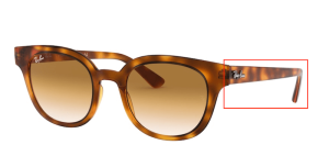 Original Ray-Ban RB4324 Bügel, Farbe 6475 · Gelb Havanna hell