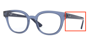 Original Ray-Ban RB4324V Bügel, Farbe 5941 · Transparent blau