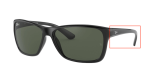 Original Ray-Ban RB4331 Bügel, Farbe 601 · Schwarz