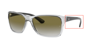 Original Ray-Ban RB4331 Bügel, Farbe 6477 · Transparent