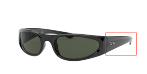 Original Ray-Ban RB4332 Bügel, Farbe 601 · Schwarz