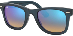 Originalgläser Ray-Ban RB4340 Wayfarer, Farbe 4O · Verspiegelt blau Flash degraded
